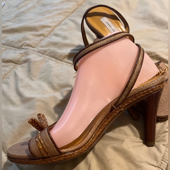 Marc Jacobs Heels 39.5 Strappy Dress Weave Sandals - Picture 4 of 6